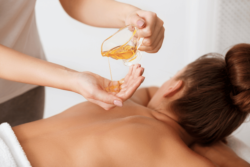 aceite de oliva para el masaje